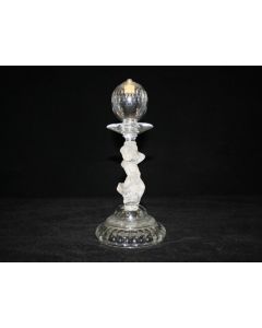 Lampe à huile en cristal moulé 1900