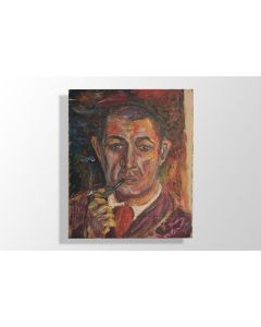 Huile sur toile monogrammée "Portrait'