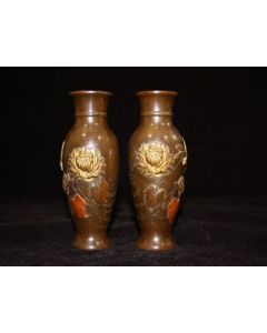 Vases en bronze Meiji (paire)