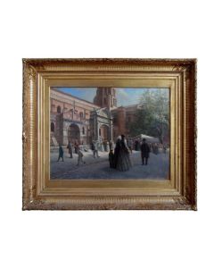 Peinture XIXème Église Saint Sernin Toulouse daté 1892