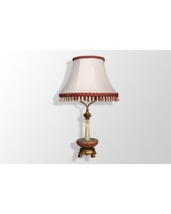 Lampe de chevet faïence et bronze 1900