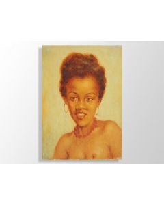 Jeune beauté créole huile sur panneau 1900