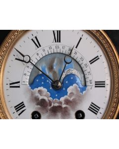 Pendulette astronomique Napoléon III à complications XIXème