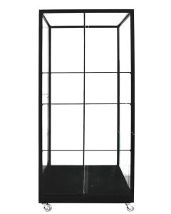 Vitrine moderne en profilés noire grand modèle