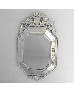 Miroir Vénitien glace miroir gravé octogonal