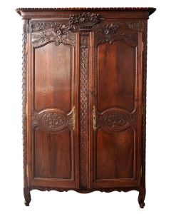 Armoire de mariage en chêne époque XVIIIème