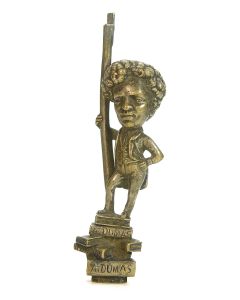Sceau à cacheter (seal) de collection en bronze Alexandre Dumas