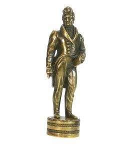 Rare Sceau à cacheter (seal) de collection en bronze XIXème représentant Louis Philippe