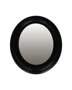 Miroir ovale laqué noir style Louis-Philippe 