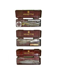 Outil d'horloger lot de 3 boites bakélite Vedette avec limes différentes tailles
