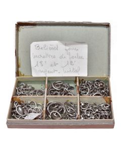 Outil d'horloger lot de bélières argent et métal pour montres 18' et 12'