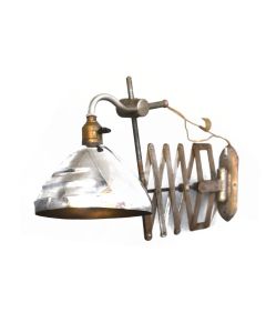 Lampe design vintage industriel 1960 en aluminium
