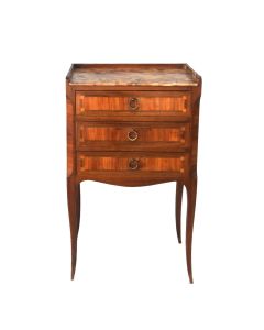 Chevet style Louis XV marqueté bois de rose XIXème