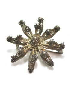 Broche en argent en forme d'étoile de mer époque XIXème