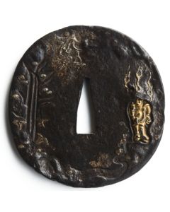 Tsuba ancien garde de Katana Japonais XIXème