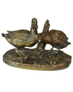 Bronze animalier au Groupe de canards de P. J Mène Époque XIXème