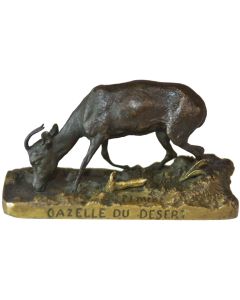 Bronze animalier à la gazelle du désert d’époque XIXème P. J. Mène 