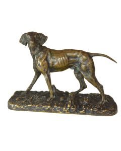 Chien de chasse Pointer Bronze animalier P.J Mêne XIXème