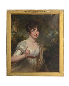Portrait intitulé miss Johnson d'après Gainsborough époque début XIXème