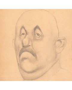 Dessin original caricature portrait du général Remus von Woyrsch début XXème 