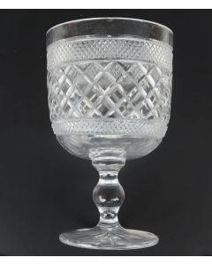 Coupe de mariage en cristal gravé époque XIXème