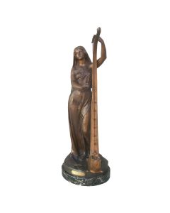 Inspiration sculpture en métal par Théophile Somme jeune Harpiste