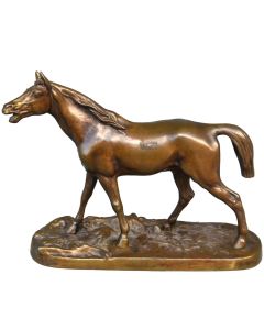 Cheval en bronze patiné chocolat signé P.J Mêne 