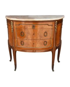 Commode de style Transition en acajou et bronze 1900