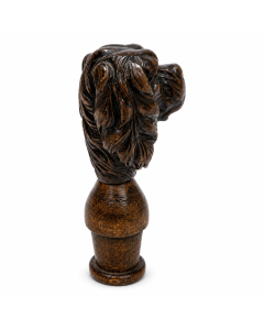 Sceau de collection t&ecirc;te de chien en bois sculpt&eacute;