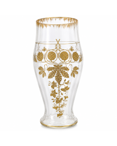 Petit vase Soliflore en cristal doré à l'or