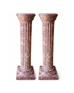 Paire de colonne cannelée style Louis XVI marbre époque XIXème 