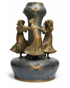 Vases en bronze jeune fille dansante 1930