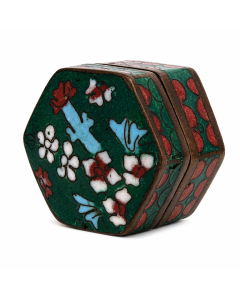 Boite à pilules en cloisonné 1900