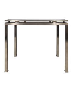 Table en métal brossé par Guy Lefevre
