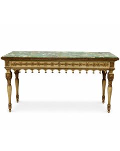 Table d'appoint italienne laquée et dorée époque XIXème