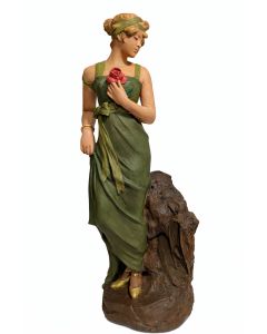 Statuette Art Nouveau vers 1900 jeune femme