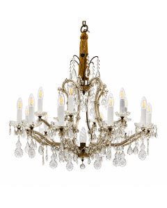 Lustre en verre de Venise à pampilles 