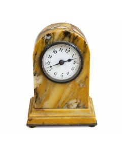 Horloge borne de cheminée Art Déco orange