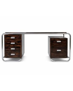 Bureau art déco en placage de Macassar Thonet et Marcel Breuer