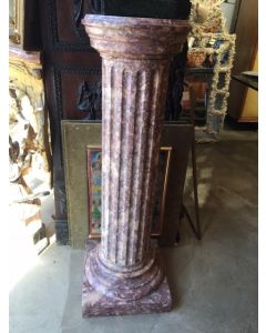 Paire de colonne cannelée style Louis XVI marbre époque XIXème OVNI