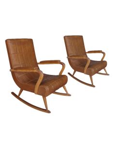 Fauteuils à bascule Rocking chair 1940 (paire)