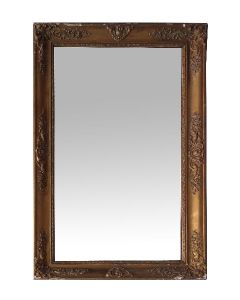 Miroir doré en stuc Napoléon III à restaurer 107 x 63 cm