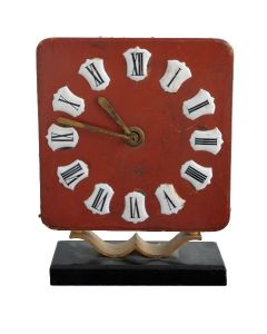 Horloge en cuir et bronze doré époque 1940