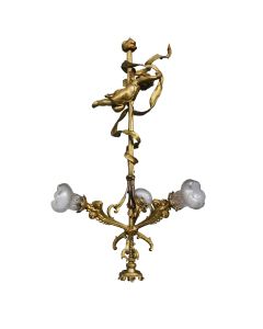 Lustre au bébé bronze doré Napoléon III 