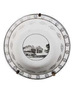 Plat en porcelaine d'époque XIXème château de Lord Romney