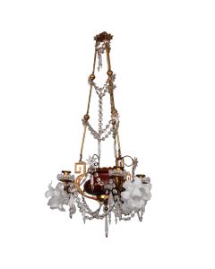 Lustre en bronze doré style 1900 bronze doré 1900