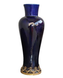 Vase ancien en porcelaine bleu Sèvres
