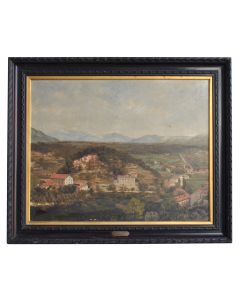 Peinture à l'huile paysage provençal - La valentine (13) fin XIXème