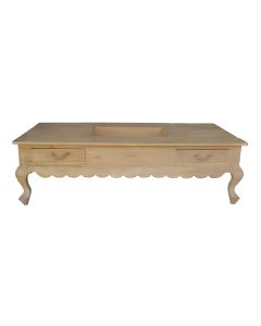 Table basse de style océanien bois exotique