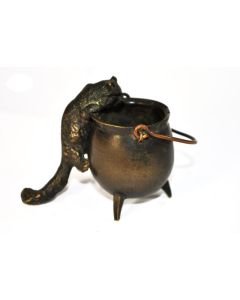 Bronze de Vienne chat à la marmite XIXème